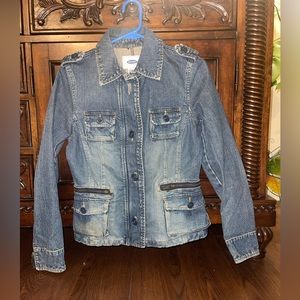 Old Navy denim fitted jacket size S EUC